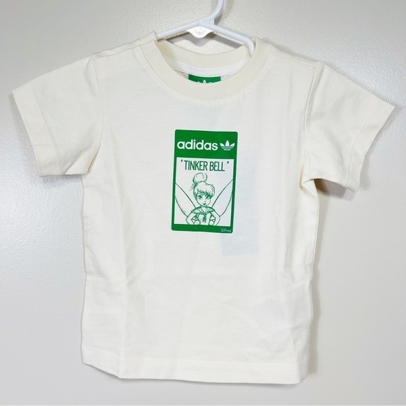 ADIDAS originals tee DISNEY Tinkerbell Cream Short Sleeve Unisex T-Shirt - 9MOs - Picture 1 of 10